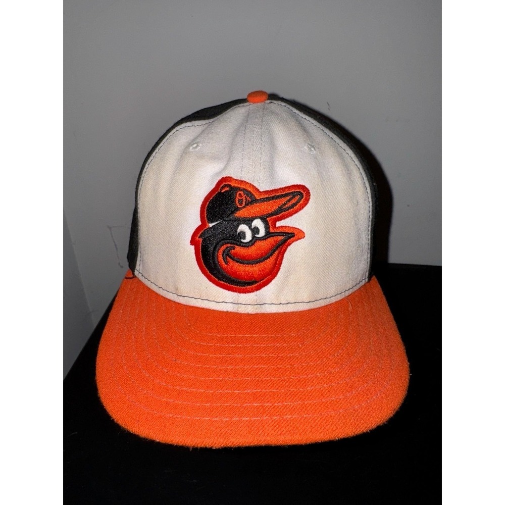 Vintage Y2K Official MLB Baltimore Orioles Bird New Era Fitted Hat Sz 8